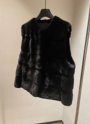Fortok Fur Vest Jacket Black - 3