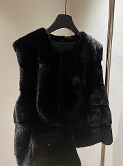 Fortok Fur Vest Jacket Black - 2
