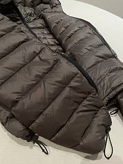 Fortok Miu Miu Light Pongee Down Hoodie Jacket Brown - 3