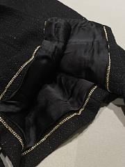 Fortok Chanel Fall-Winter 2025/26 glittered wool tweed jacket in black - 6