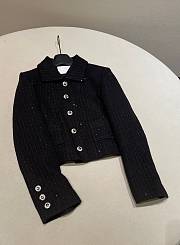 Fortok Chanel Fall-Winter 2025/26 glittered wool tweed jacket in black - 5