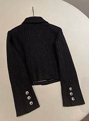 Fortok Chanel Fall-Winter 2025/26 glittered wool tweed jacket in black - 4