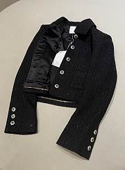 Fortok Chanel Fall-Winter 2025/26 glittered wool tweed jacket in black - 2