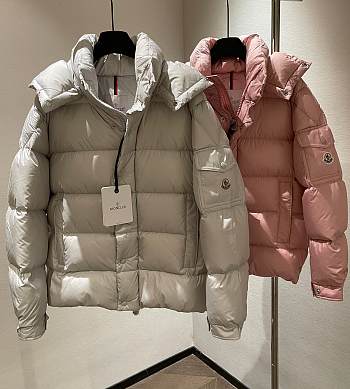 Fortok Moncler Maya 70th Anniversary Special Edition Short Down Jackets Pink