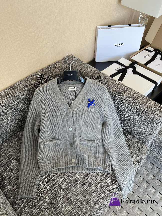 Fortok Celine Triomphe cardigan Grey - 1