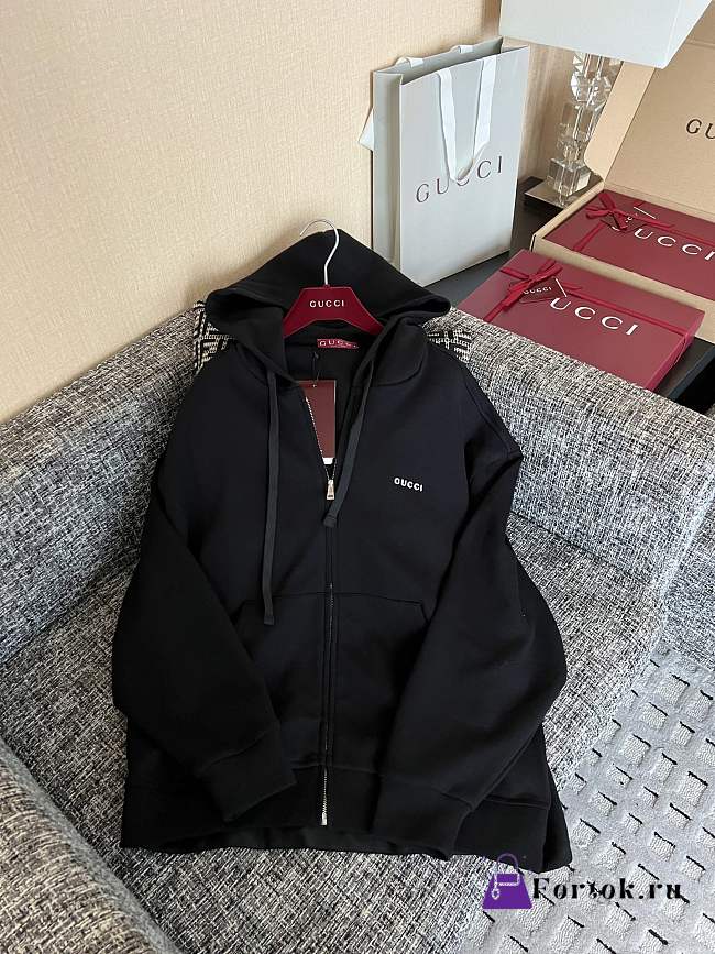 Fortok Gucci full-zip hoodie Black - 1