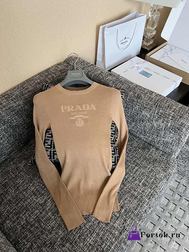Fortok Prada Milano crew-neck sweater Brown - 1