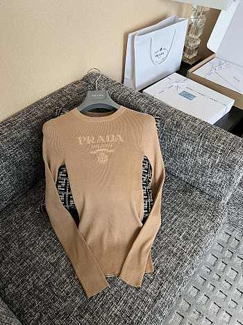 Fortok Prada Milano crew-neck sweater Brown