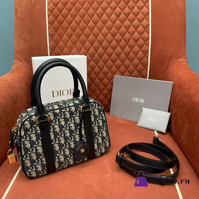Fortok Dior Medium D-Vibe Bowling Bag 25*16*9.5cm - 1