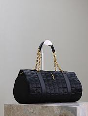 Fortok Saint Laurent Gloria Quilted Satchel Bag Black 42×18×18cm - 6