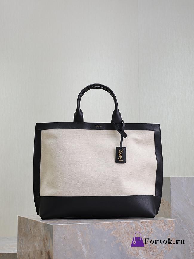 Fortok Saint Laurent Cabas two-tone tote bag 41.5×34×14cm - 1