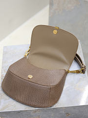 Fortok Saint Laurent Voltaire Top Handle bag in brown lizard-embossed leather 17.5×21×8cm - 3