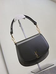 Fortok Saint Laurent Voltaire Top Handle bag in black leather 17.5×21×8cm - 1