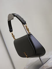Fortok Saint Laurent Voltaire Top Handle bag in black leather 17.5×21×8cm - 6