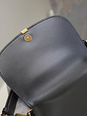 Fortok Saint Laurent Voltaire Top Handle bag in black leather 17.5×21×8cm - 4