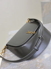 Fortok Saint Laurent Voltaire Top Handle bag in black leather 17.5×21×8cm - 3
