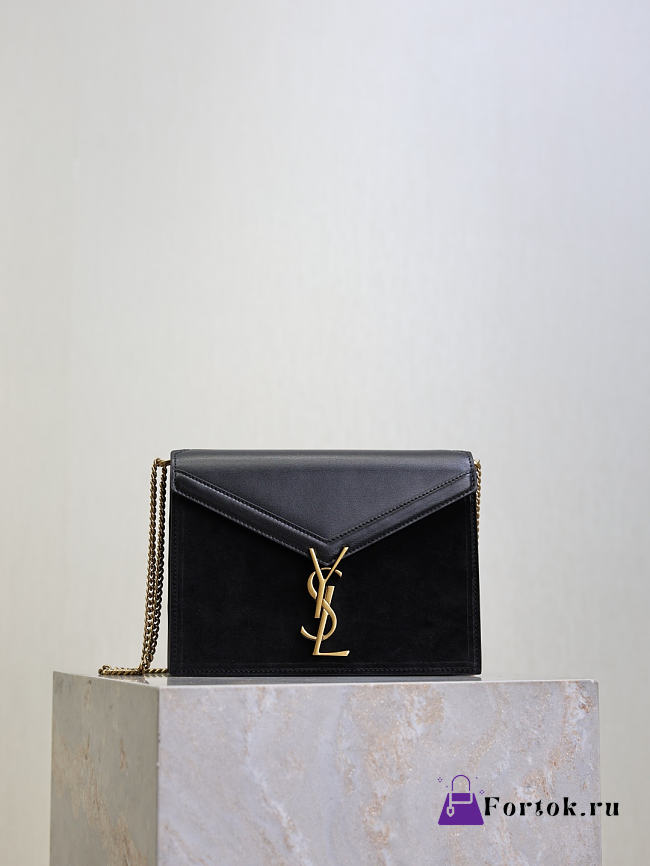 Fortok Saint Laurent Cassandra Monogram Chain Bag Black 22x16.5x5.5cm - 1