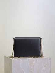 Fortok Saint Laurent Cassandra Monogram Chain Bag Black 22x16.5x5.5cm - 6