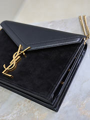 Fortok Saint Laurent Cassandra Monogram Chain Bag Black 22x16.5x5.5cm - 2