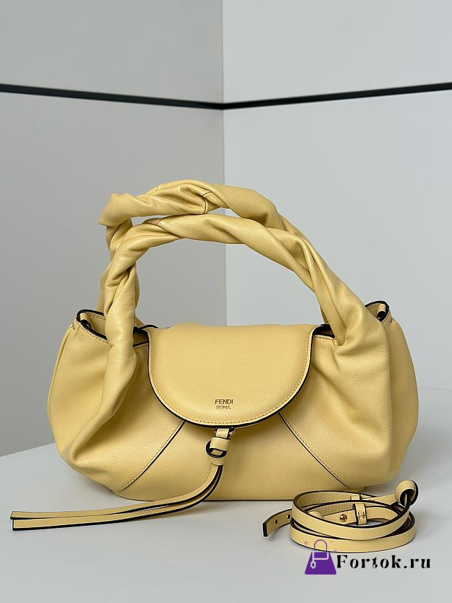Fortok Fendi Spy bag in yellow calfskin leather 32-12-18cm - 1