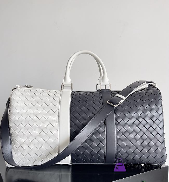 Fortok Bottega Veneta Cabin Duffle bag Black And White 50*27*24cm - 1