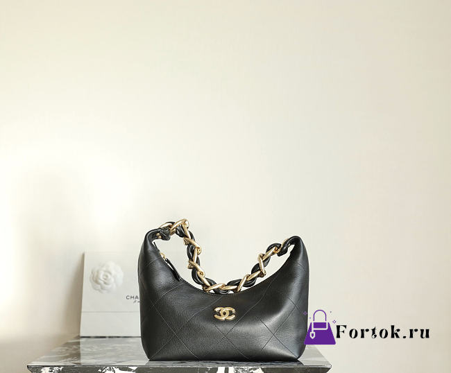 Fortok Chanel 25 Hobo bag in black 24 * 28 * 7.8cm - 1