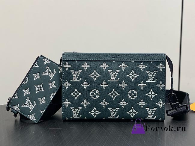 Fortok Louis Vuitton Gaston Wearable Wallet Green 22*14.5*4.5Cm - 1