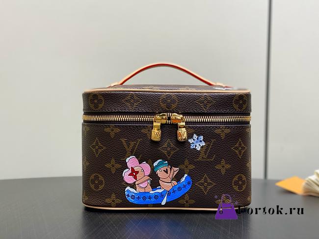 Fortok Louis Vuitton Nice Mini Other Monogram Canvas 20*13.5*12Cm - 1