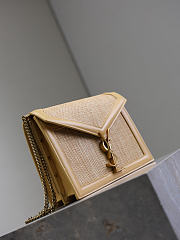 Fortok Saint Laurent Cassandra Raffia Shoulder Bag 22x16.5x5.5cm - 4