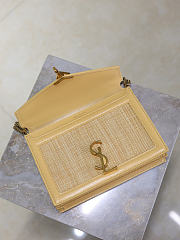 Fortok Saint Laurent Cassandra Raffia Shoulder Bag 22x16.5x5.5cm - 3