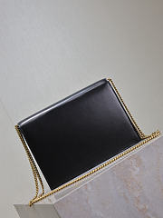 Fortok Saint Laurent Cassandra Chain Shoulder Bag Black 22x16.5x5.5cm - 6