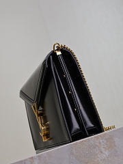 Fortok Saint Laurent Cassandra Chain Shoulder Bag Black 22x16.5x5.5cm - 4
