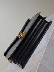 Fortok Saint Laurent Cassandra Chain Shoulder Bag Black 22x16.5x5.5cm - 3