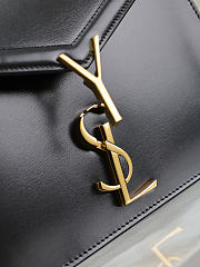 Fortok Saint Laurent Cassandra Chain Shoulder Bag Black 22x16.5x5.5cm - 2
