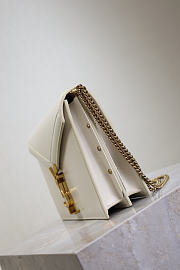 Fortok Saint Laurent Cassandra Chain Shoulder Bag White 22x16.5x5.5cm - 3