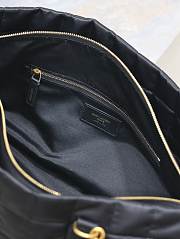 Fortok Saint Laurent Gloria Quilted Nylon Holdall/Travel Bag Black 42×18×18cm - 4