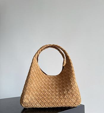 Fortok Bottega Veneta Campana bag in woven leather Brown 33*20*16.5cm