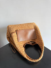Fortok Bottega Veneta Campana bag in woven leather Brown 33*20*16.5cm - 6