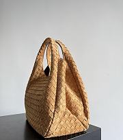 Fortok Bottega Veneta Campana bag in woven leather Brown 33*20*16.5cm - 5