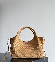 Fortok Bottega Veneta Campana bag in woven leather Brown 33*20*16.5cm - 4