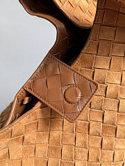 Fortok Bottega Veneta Campana bag in woven leather Brown 33*20*16.5cm - 2