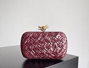 Fortok Bottega Veneta Knot clutch bag in a burgundy 20.5*6*12.5cm - 1
