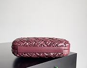 Fortok Bottega Veneta Knot clutch bag in a burgundy 20.5*6*12.5cm - 6