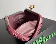 Fortok Bottega Veneta Knot clutch bag in a burgundy 20.5*6*12.5cm - 4