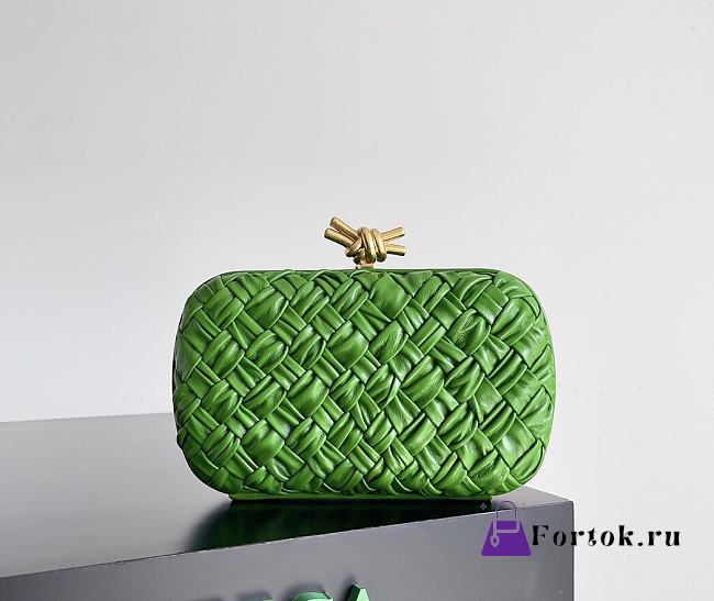 Fortok Bottega Veneta Knot clutch bag in a Green 20.5*6*12.5cm - 1
