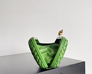 Fortok Bottega Veneta Knot clutch bag in Green woven leather 20.5*6*12.5cm - 6