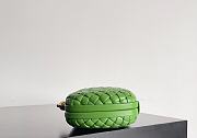 Fortok Bottega Veneta Knot clutch bag in Green woven leather 20.5*6*12.5cm - 5