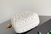Fortok Bottega Veneta Knot clutch bag in White woven leather 20.5*6*12.5cm - 6