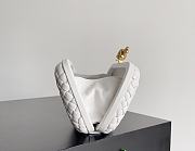 Fortok Bottega Veneta Knot clutch bag in White woven leather 20.5*6*12.5cm - 3