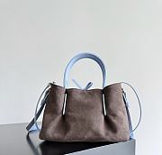 Fortok Bottega Veneta Pinacoteca tote bag in light blue 24*15*12cm - 6